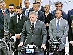 Tlačová konferencia po mimoriadnom zasadnutí Bezpečnostnej rady SR. Robert Fico
