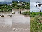 Farmár vo Vietname zachránil deti z rozvodnenej rieky pomocou dronu