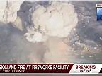 Intenzívnu explóziu skladu s pyrotechnikou v Sacramento odvysielali v živom vstu