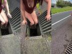Mladá žena zachránila káčatká, ktoré spadli do kanála
