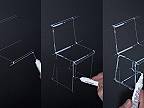 3D stolička voľnou rukou ASMR