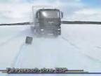 Man trucks in snow