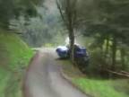 Rally auto vs. strom