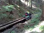 Traktor v3s ťažba v lese