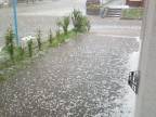 Krupobitie s dažďom na Slovensku