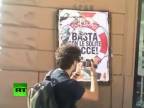 Occupy Rome sa premenilo na násilnosti