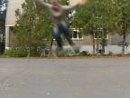 Skateboarding trick heelflip