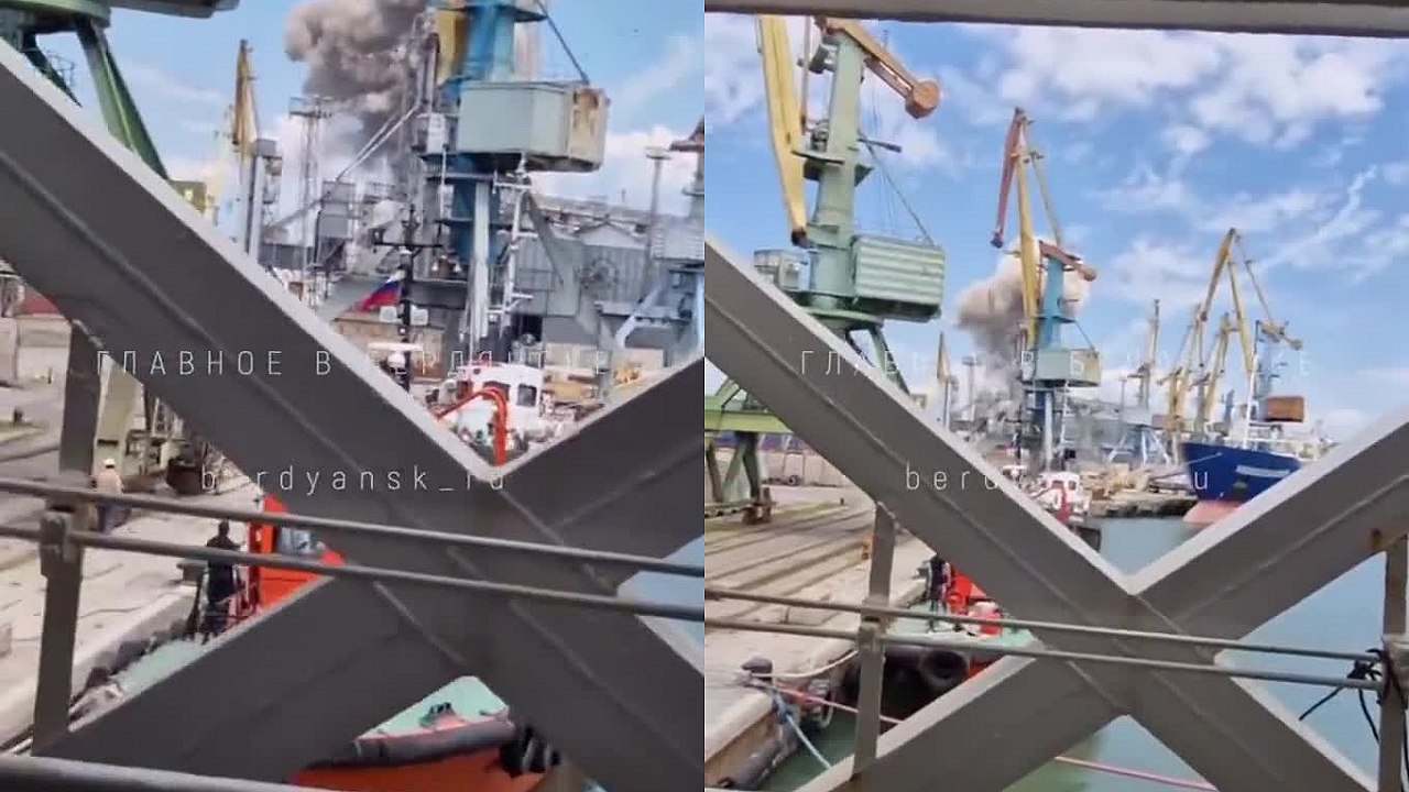 Okupovaný prístav Berďansku navštívil Storm Shadow - Mojevideo
