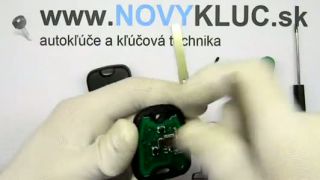 Demontáž Peugeot, Citroen auto kľúč 2 tlačidlový pevný