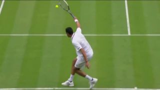 Federerov prvotriedny volej na turnaji Wimbledon 2013