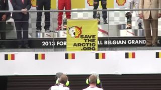 Greenpeace aktivity počas veľkej ceny F1