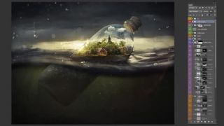 Erik Johansson tvorí fotomontáž "Drifting Away"