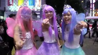 Halloweenske masky z japonskej štvrti Shibuya