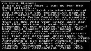 Happy new 2014 year intro pre Atari xe/xl