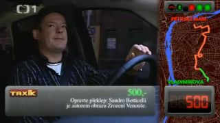 Blbec v taxiku !!