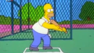 Homer vs stroj na odpaľovanie loptičiek