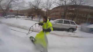 Snowboarding v New York City