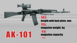 Reklama pre seriu zbrani AK - 100