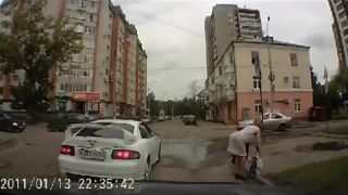 Kuriózne poďakovanie za pustenie na prechode (Rusko)