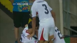Uruguaj - Kostarika 1:3,najkrajšia akcia