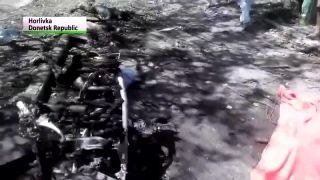 Mesto Horlivka vypálené Ukrajinskou armádou