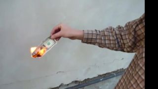 Burning dollar