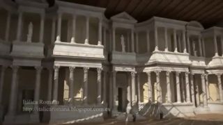 3D Vizualizácia starovekého divadla v Leptis Magna