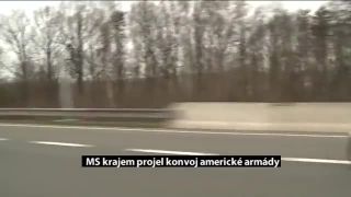 Prejazd amerického konvoja Moravskoslezkým krajom