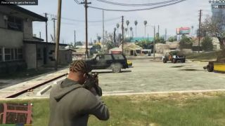 GTA 5,MINI GUN - gang,policia.