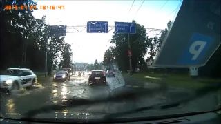 Banska Bystica, letny dazd