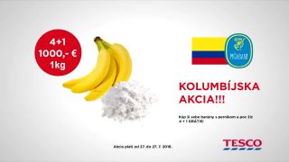 TESCO Kolumbíjska akcia banány