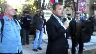 Shromáždění před Slovenskou ambasádou dne 28.9.2015
