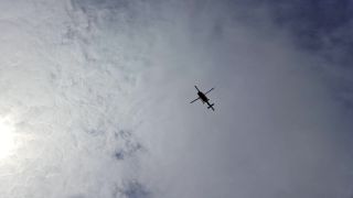 Přelet záchranné helikoptéry - Slow motion