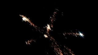 Multi crackling, whistle fly to red with gold crack tail to palm