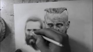 Ragnar Lothbrok z Vikingov - Time lapse (ceruzka)