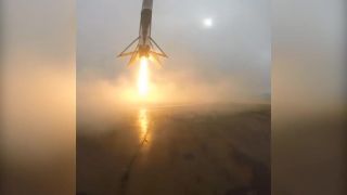 SpaceX Falcon 9 nevydarené pristátie návratovej rakety