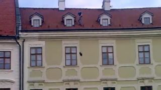 Blázon na streche v centre Bratislavy.
