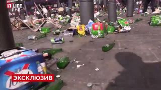 Bitka ruských a anglických fans - EURO2016