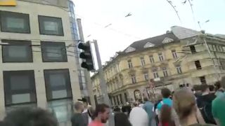 Protest opozície na Námestí SNP
