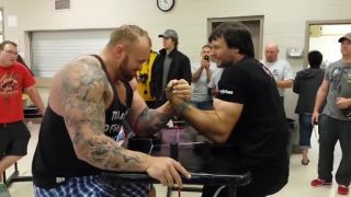 Strongman Hafthor vs. Armwrestler Devon