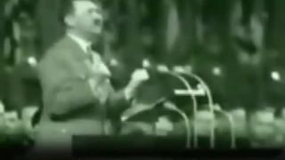 Kratky prejav Hitlera a Goebbelsa
