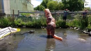 T-rex drazdi aligatora