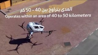 Domov z práce s dronom - Ehang184 Drone Taxi (Dubaj)