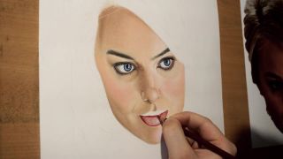Kreslenie portrétu herečky Margot Robbie