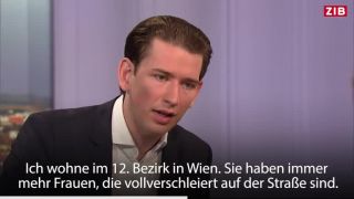 Sebastian Kurz: "Burky u nás nemajú miesto"