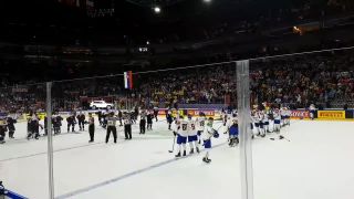 Slovensko Taliansko trapas s hymnou na MS 2017