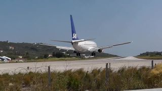 Pristávanie lietadiel na ostrove Skiathos