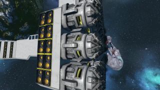 "Menšia" loď v hre SpaceEngineers