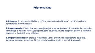 Aké sú jednotlivé fázy rekonštrukcie