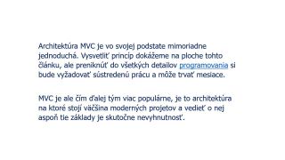 Co je MVC